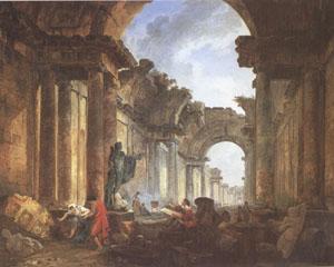 ROBERT, Hubert Imaginary View of the Grande Galerie in Ruins (mk05)